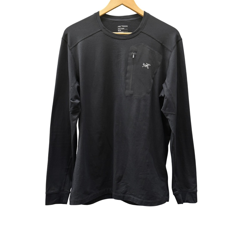 Size Medium - Arcteryx Rho LT Crew Half Zip Black